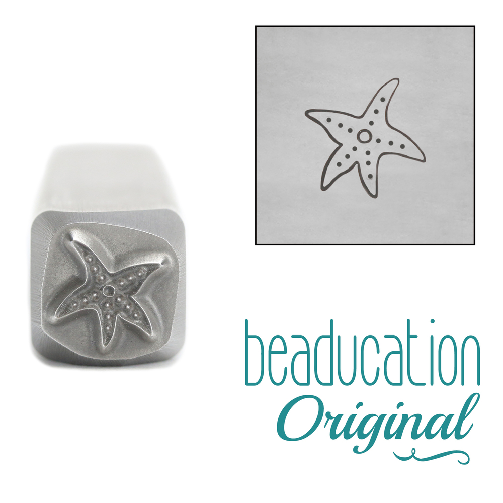 Metal Stamping Tools Starfish Metal Design Stamp, 6.5mm - Beaducation Original